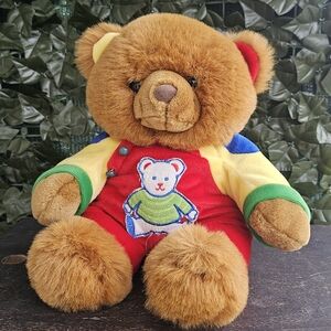Vintage Multicolor Brown Teddy Bear Plush 15in Toy